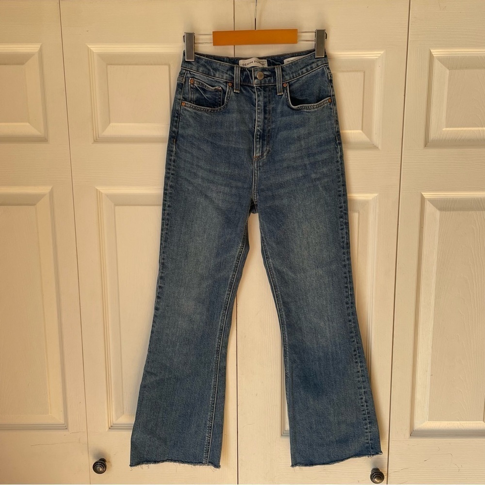 Denim Forum The Twiggy High Rise Flare Blue Denim Jeans 28L